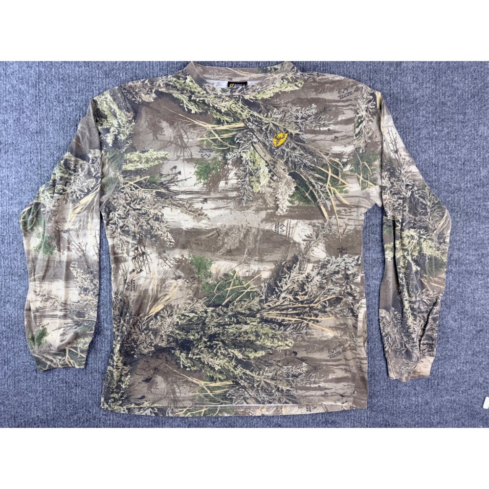 Vintage Scent Blocker‎ Camo Shirt Mens Medium Realtree Max-1 Long Sleeve Hunting
